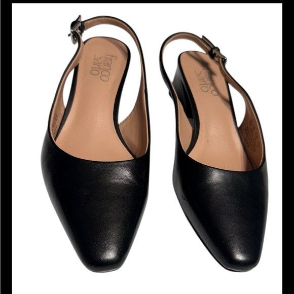 Franco Sarto Jacer Slingback Pumps Black Leather G9011L1001 Women's Size 6 - Picture 4 of 13
